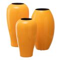 Vaso 21,5 X 21,5 X 41 cm Cerâmica Amarelo