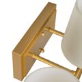 Luminária de Parede 58 X 20 X 31,5 cm Tecido Sintético Dourado Metal Moderno