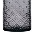 Vaso Cinzento Vidro Reciclado 9 X 9 X 16 cm
