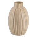 Vaso Branco Bege Bambu 24 X 24 X 37 cm