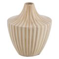 Vaso Branco Bege Bambu 27 X 27 X 31 cm