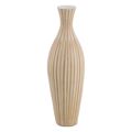 Vaso Branco Bege Bambu 20 X 20 X 64 cm