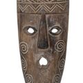 Figura Decorativa Castanho Máscara 22 X 6 X 87 cm