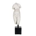 Escultura Busto Branco Preto 14 X 11 X 43 cm