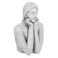 Busto Argila Mulher 35,5 X 27 X 55 cm