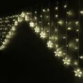 Cortina de Luzes LED Luz Quente Estrelas