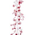 Grinalda de Natal Branco Vermelho Plástico Foam 180 cm