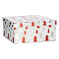 Jogo de Caixas Decorativas árvore de Natal Natal 10 Peças Vermelho Prateado Branco Cartão