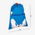 Mochila Saco Infantil Sonic Azul 27 X 33 cm