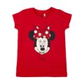 Camisola de Manga Curta Infantil Minnie Mouse Vermelho 4 Anos
