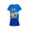 Pijama Infantil Sonic Azul Escuro 8 Anos