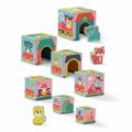 Playset Ses Creative Block Tower To Stack With Animal Figurines 10 Peças