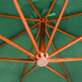 Guarda-sol Suspenso com Mastro de Madeira 350 cm Verde