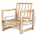 Cadeiras de Jardim 2 pcs com Almofadões e Almofadas Bambu