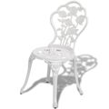  Cadeiras de Bistrô Jardim 2 Un. Alumínio Fundido Branco