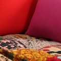  Sofá-cama Modular de 2 Lugares em Retalhos