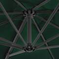 Guarda-sol Cantilever C/ Poste em Alumínio 250x250 cm Verde