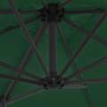 Guarda-sol Cantilever com Poste de Aço 250x250 cm Verde