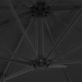  Guarda-sol Cantilever com Poste de Aço 250x250 cm Antracite