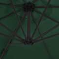 Guarda-sol Cantilever com Poste de Aço 300 cm Verde