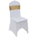 Faixa de Cadeira Extensível C/ Fivela de Diamante Dourado 25pcs