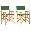 Cadeiras de Realizador 2 pcs Madeira de Acácia Sólida Verde
