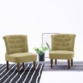 Cadeiras Francesas 2 pcs Tecido Verde