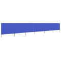 Para-vento com 6 Painéis em Tecido 800x120 cm Azul-ciano