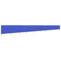 Para-vento com 9 Painéis em Tecido 1200x80 cm Azul-ciano
