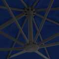 Guarda-sol Cantilever com Poste Alumínio 3x3 M Azul-ciano