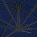 Guarda-sol Cantilever com Poste Alumínio 4x3 M Azul-ciano