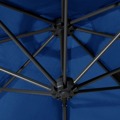 Guarda-sol de Montar na Parede com Mastro Metálico 300 cm Azul