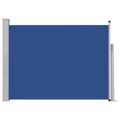 Toldo Lateral Retrátil para Pátio 100x500 cm Azul