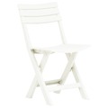 Cadeiras de Jardim Dobráveis 2 pcs Plástico Branco
