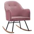 Cadeira de Baloiço Veludo Rosa