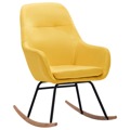 Cadeira de Baloiço Tecido Amarelo Mostarda