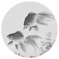 Wallart Papel de Parede Circular "two Goldfish" 190 cm