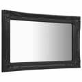 Espelho de Parede Estilo Barroco 60x40 cm Preto