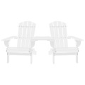 Cadeira Jardim Adirondack em Madeira de Abeto Maciça Branco