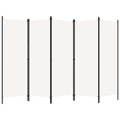 Divisória de Quarto com 5 Painéis 250x180 cm Branco