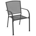 Cadeiras de Jardim Design Rede 4 pcs Aço Antracite