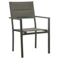 Cadeiras de Jardim 4 pcs Textilene e Aço Cinzento/antracite