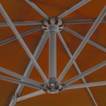 Guarda-sol Cantilever com Poste de Alumínio 250x250cm Terracota