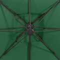 Guarda-sol Cantilever com Toldo Duplo 300x300 cm Verde