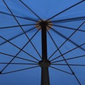 Guarda-sol de Jardim com Poste 200x130 cm Azul-ciano