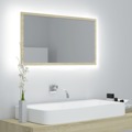 Espelho Casa de Banho LED 80x8,5x37cm Contrap. Carvalho Sonoma