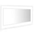 Espelho de Casa de Banho LED 100x8,5x37 cm Contraplacado Branco