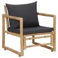 Cadeiras de Jardim C/ Almofadões 2 pcs Bambu