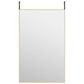 Espelho para Porta 50x80 cm Vidro e Alumínio Dourado