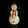 Boneco de Neve Decorativo com Luz LED Tecido de Luxo 180 cm